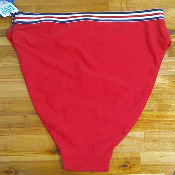New! Red VDM The Label Izzy High Rise Bikini Bottoms - Picture 2 of 6